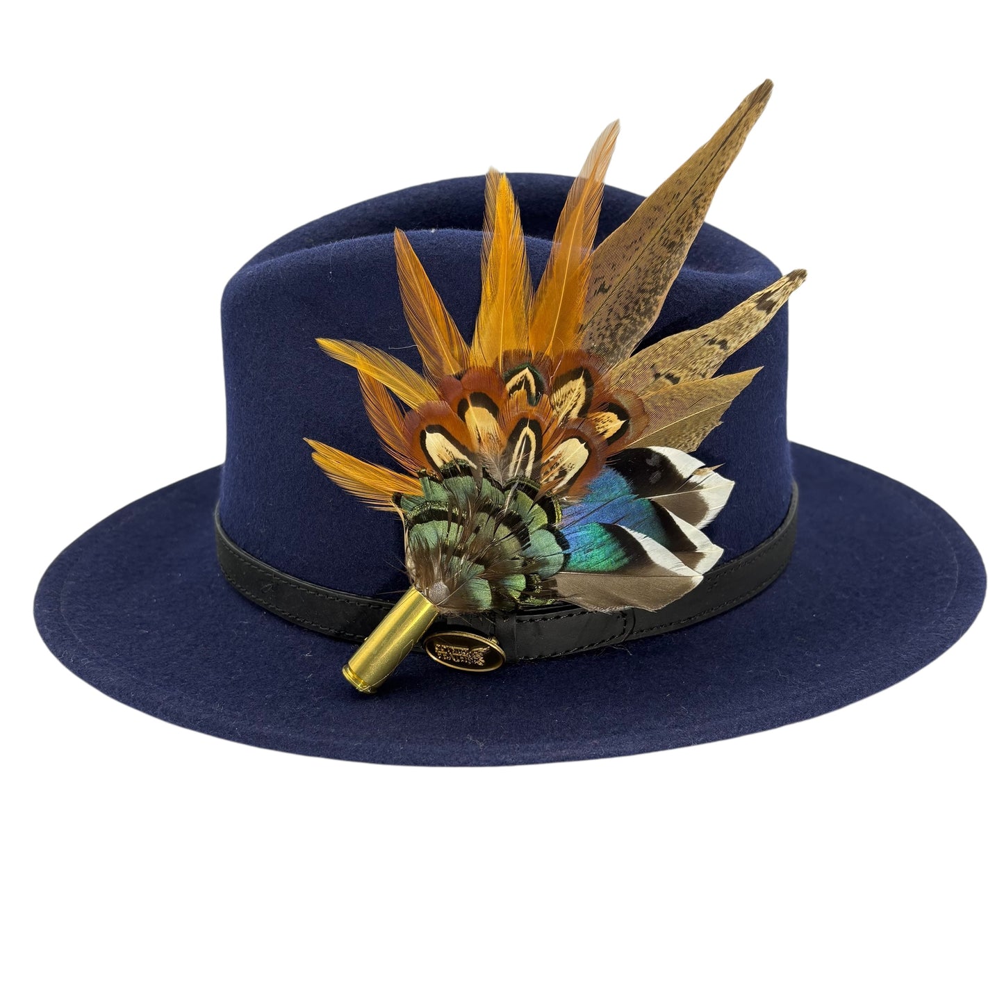Rust, brown & natural Feather Hat Pin (CFP809)