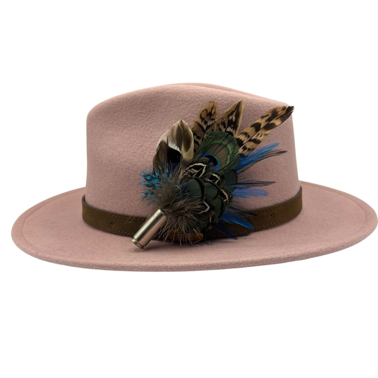 Turquoise, navy, green and natural Feather Hat Pin (CFP819) (Copy)