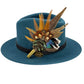 Rust, brown & natural Feather Hat Pin (CFP809)