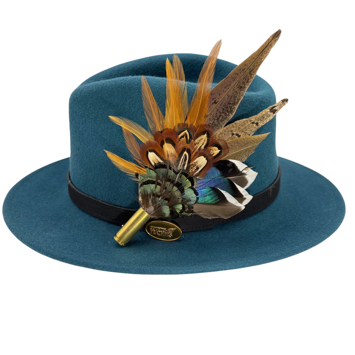 Rust, brown & natural Feather Hat Pin (CFP809)
