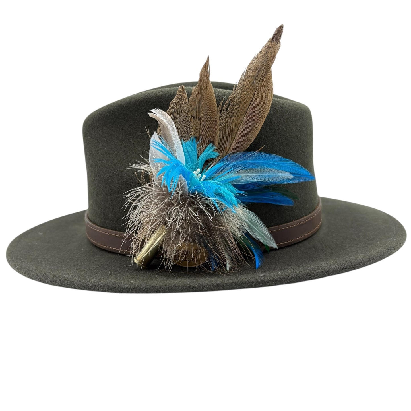 Teal and Natural Hat Pin (CFP516)
