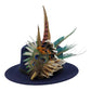 Teal, brown, green, cream & natural Feather Hat Pin (CFP795)