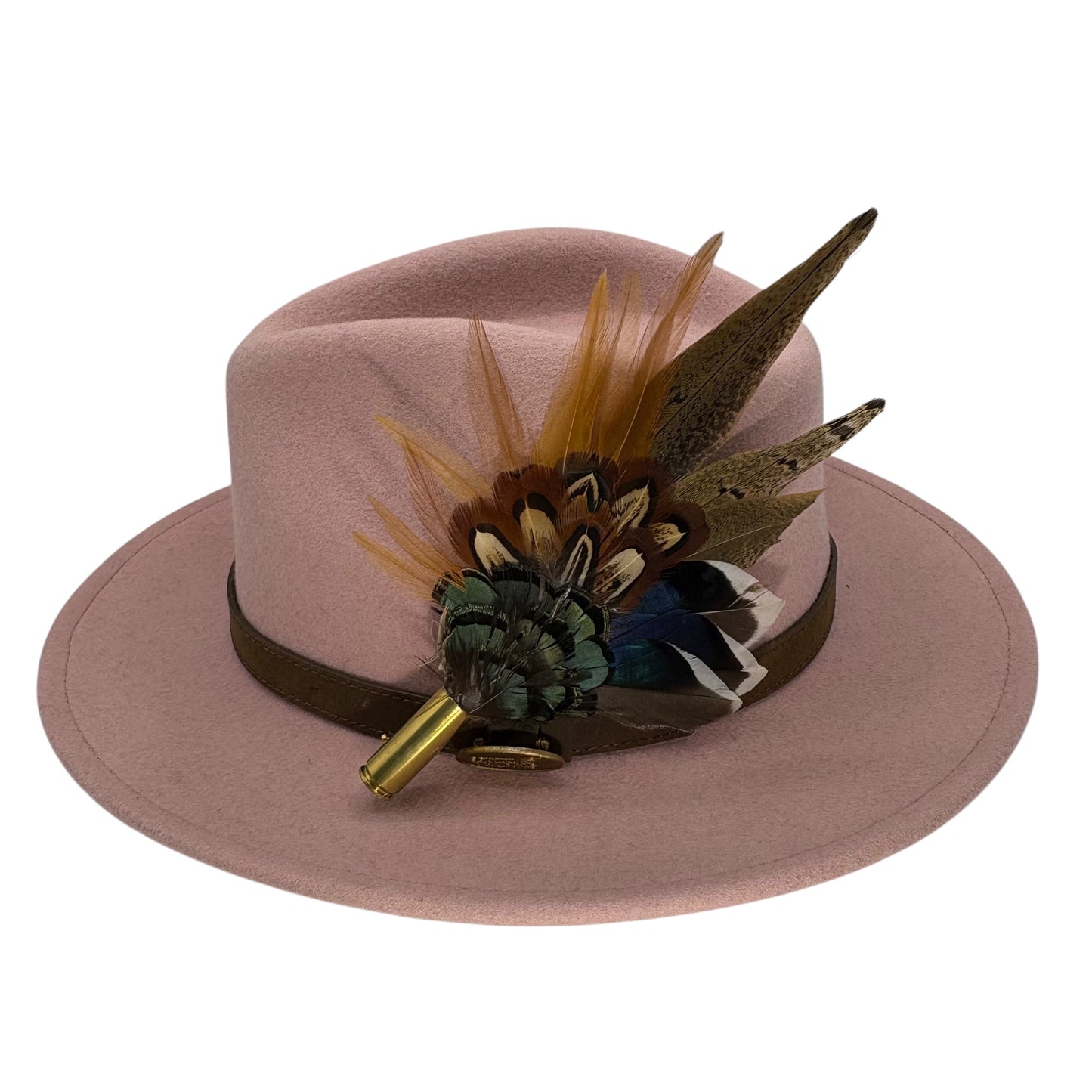 Rust, brown & natural Feather Hat Pin (CFP809)