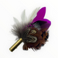 Cerise & Natural Feather Hat Pin (CFP725)