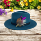 Cerise & Natural Feather Hat Pin (CFP727)