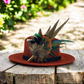 Teal & Natural Feather Hat Pin (CFP764) (