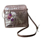 Purple, White & Natural Feather Handbag Charm (CFHC6062)