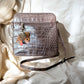 Pink, Coral & Natural Feather Handbag Charm (CFHC6057)