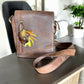 Yellow, & natural feather Hand bag Charm (CFHC6048)