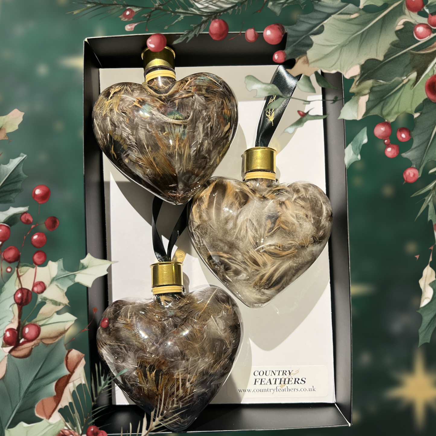 Heart Feather Baubles (CFHE9026)