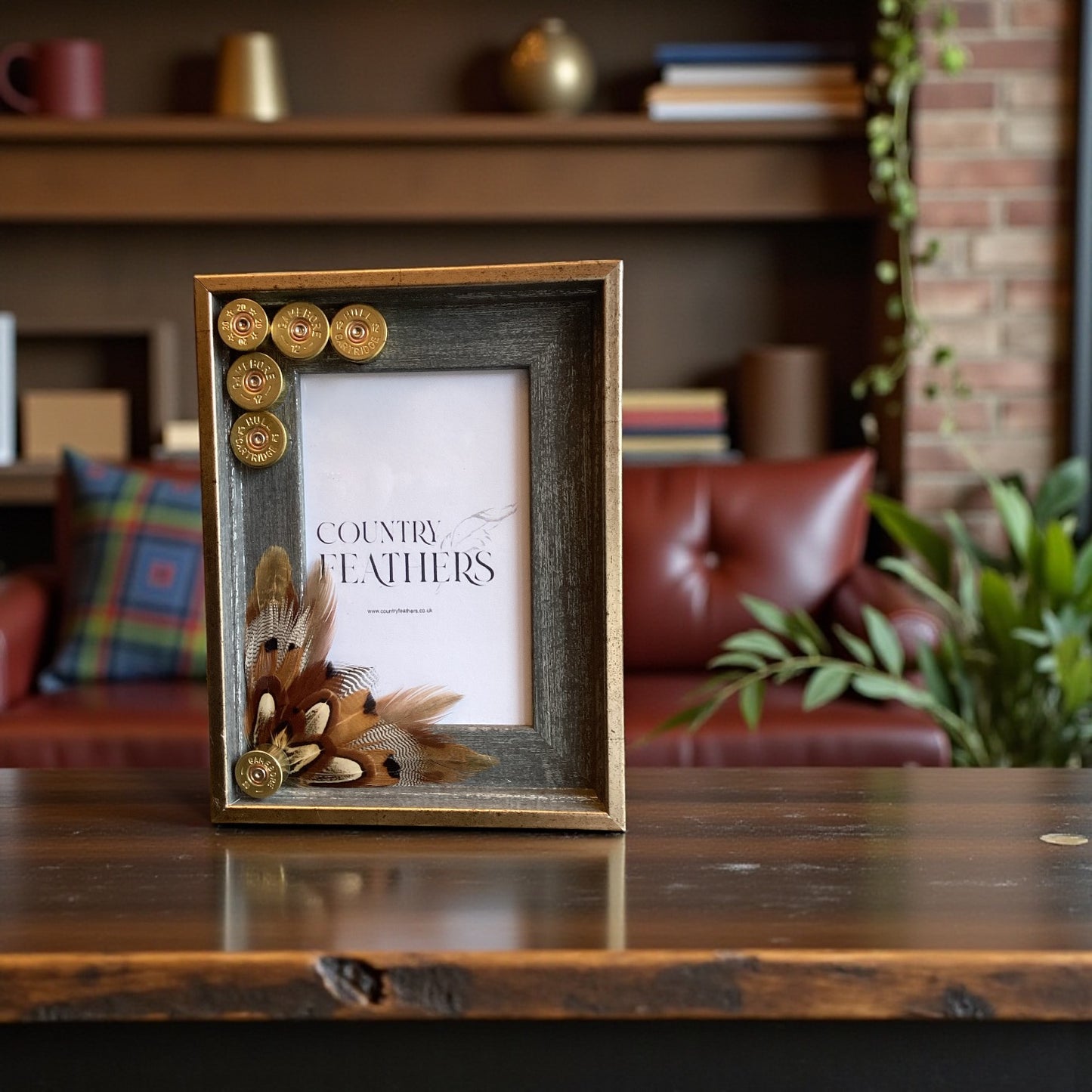 Pheasant  & Duck Feather Photo Frame (CFPF2428)