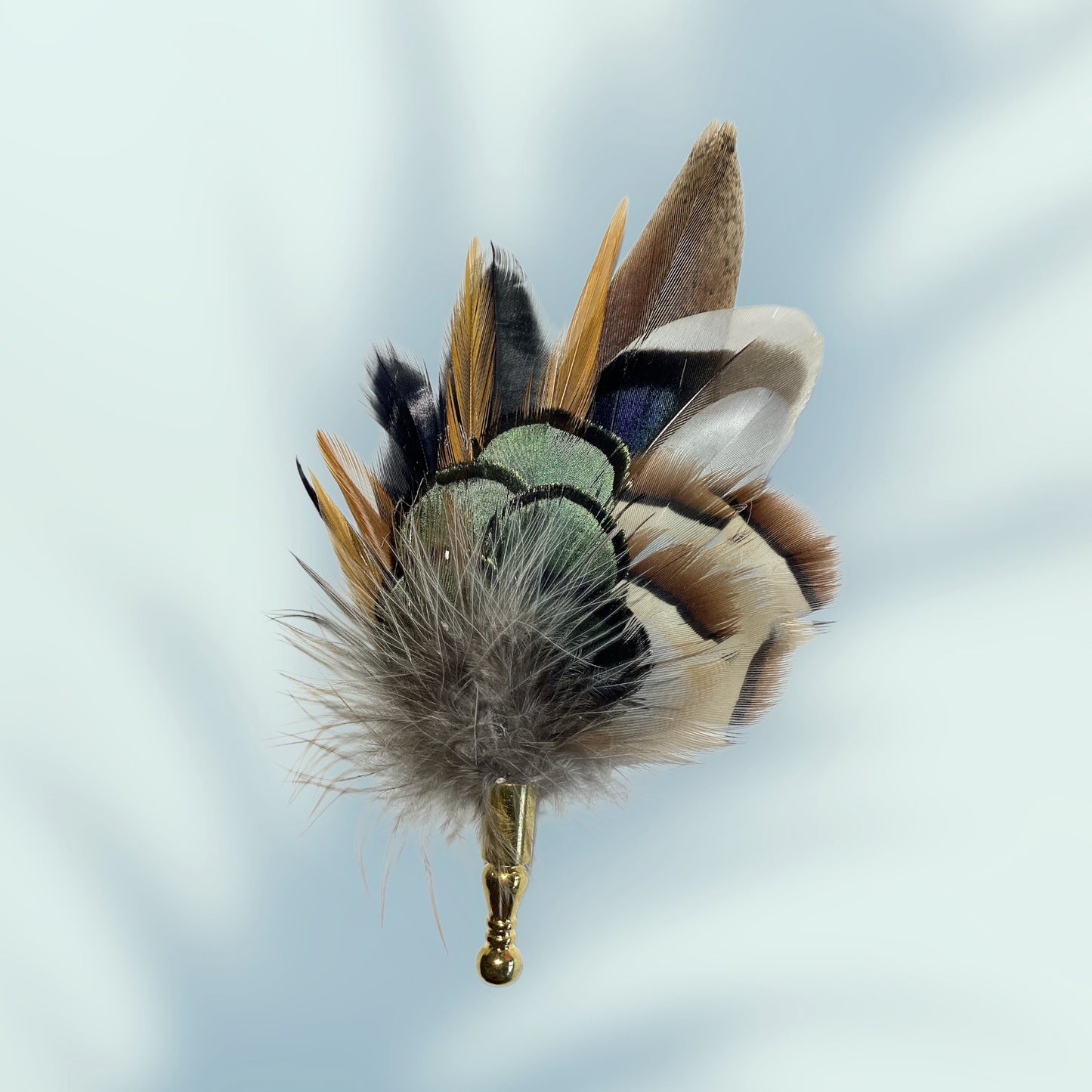 Natural Feather  Lapel Pin CFLP223