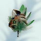 Green & Natural Feather Lapel Pin CFLP229