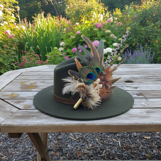 Natural Feather Hat Pin (CFP836)