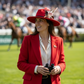 Red, Black, White and Natural Feather Hat Pin CFP840