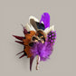 Purple & Natural Feather Lapel Pin CFLP237