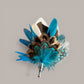 Turquoise & Natural Feather Lapel Pin CFLP231