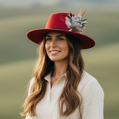 Black, White and Natural Feather Hat Pin (CFP834)