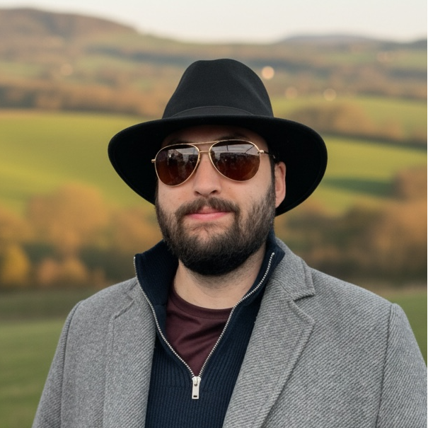 Fedora Black Hat With a Black Leather Band