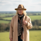 Fedora Camel Hat with Brown Leather Band