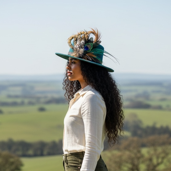 Natural Feather Hat Pin CFP861