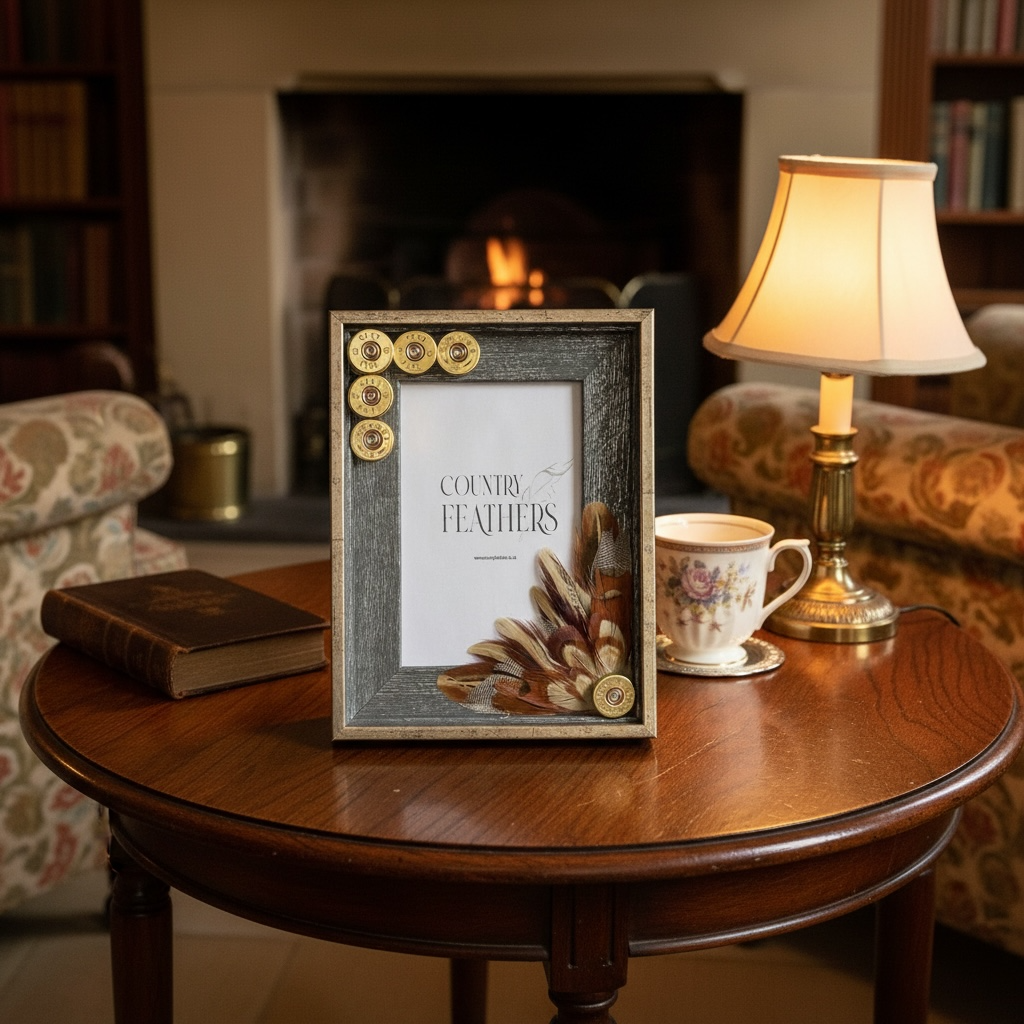 Pheasant and Duck Feather Photo Frame (CFPF2460)