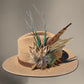 Peacock and Natural Feather Hat Pin CFP859