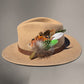 Lime Green and Natural Feather Hat Pin CFP857