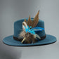 Teal and Natural Hat Pin (CFP516)