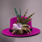 Lilac, teal and natural Feather Hat Pin (CFP559)