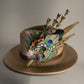Peacock and Natural Feather Hat Pin CFP848