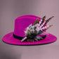 Light Pink, Black, White and Natural Feather Hat Pin (CFP842)