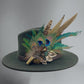 Teal & Natural Feather Hat Pin (CFP792)