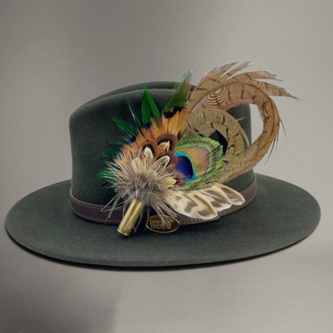 Peacock, Duck, Rooster & Natural Pheasant Feather Hat Pin (CFP772)
