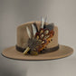 Black, White & Natural Pheasant Feather Hat Pin (CFP768)