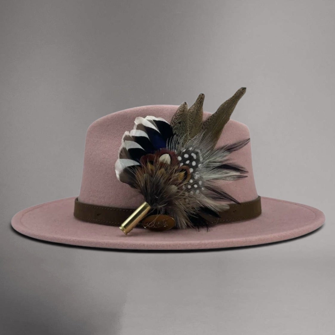 Black, White & Natural Feather Hat Pin (CFP763)