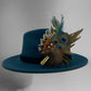 Peacock, Rust & Natural Feather Hat Pin (CFP757)