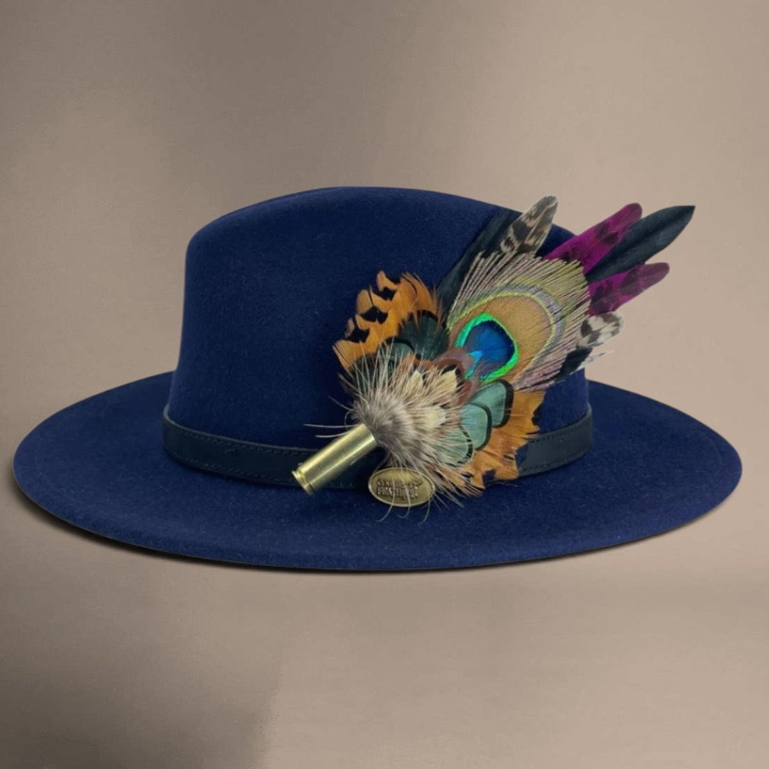 Black, Cerise & Natural Feather Hat Pin (CFP750)