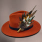 Brown, Green & Natural Feather Hat Pin (CFP674)