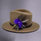 Purple & Natural Feather Hat Pin (CFP642)