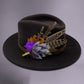 Purple & Natural Feather Hat Pin (CFP562)
