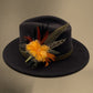 Orange & Natural Feather Hat Pin (CFP542)