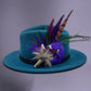 Purple, Cerise & Natural Feather Hat Pin (CFP342) REDUCED EX-DISPLAY