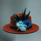 Blue & Natural Feather Hat Pin (CFP317)
