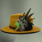 Lime Green & Natural Feather Pin (CFP140)