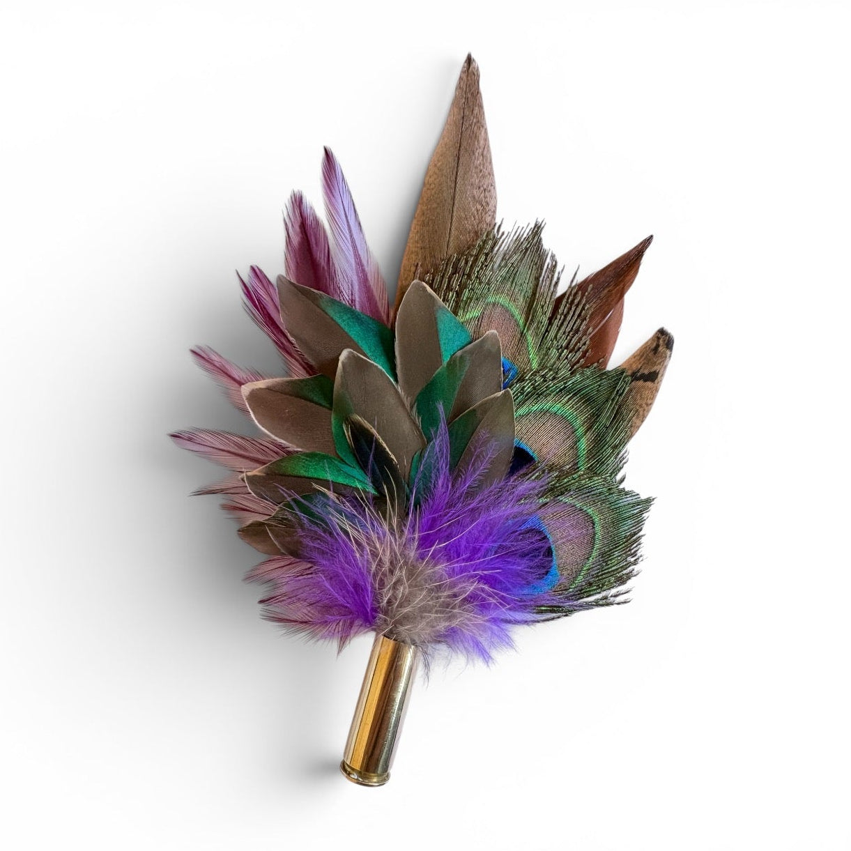 Teal, Rooster, Peacock, & Pheasant Feather Hat Pin CFP870
