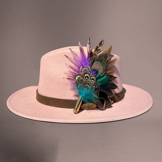 Teal, Rooster, Peacock and Pheasant Feather Hat Pin CFP869