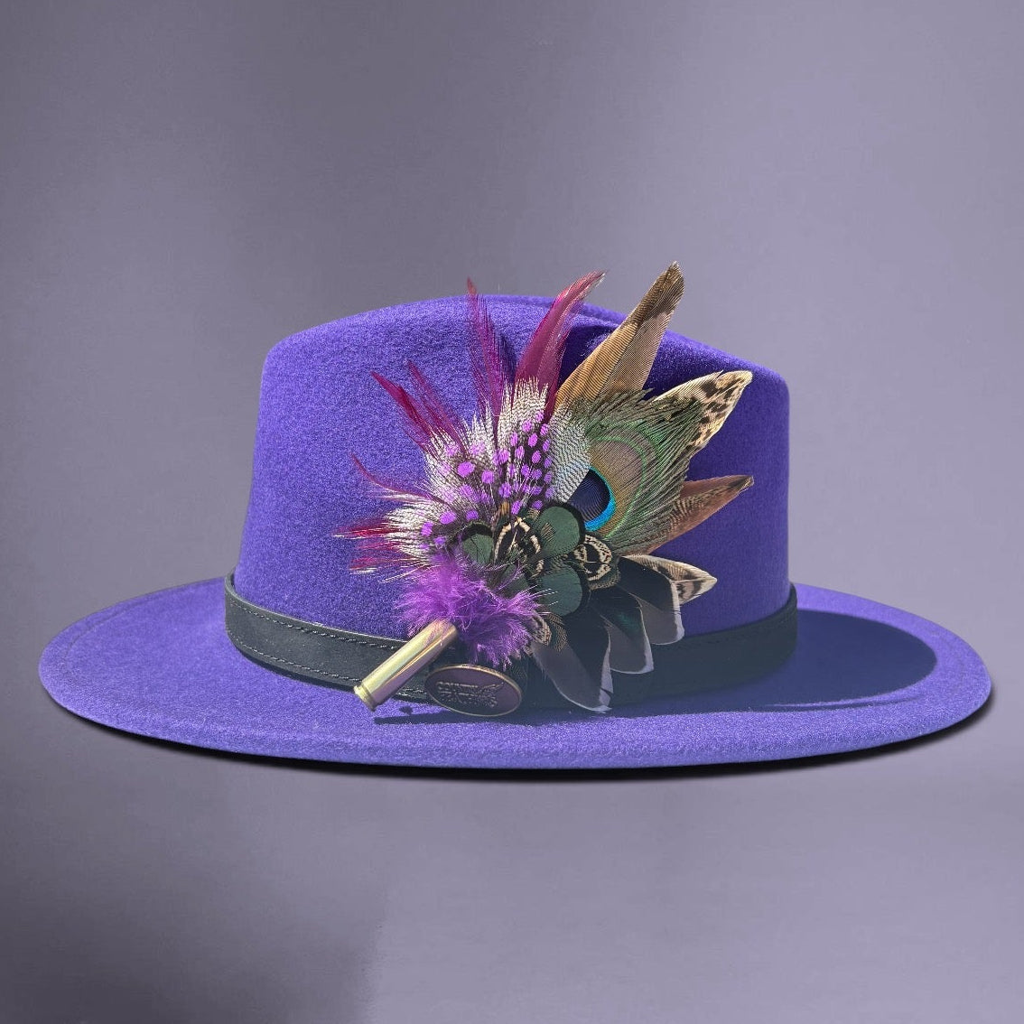 Teal, Peacock, Guinea Fowl, Duck & Pheasant Feather Hat Pin CFP874