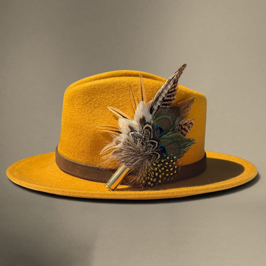 Peacock, Rooster, Guinea Fowl, Duck & Pheasant Feather Hat Pin CFP875
