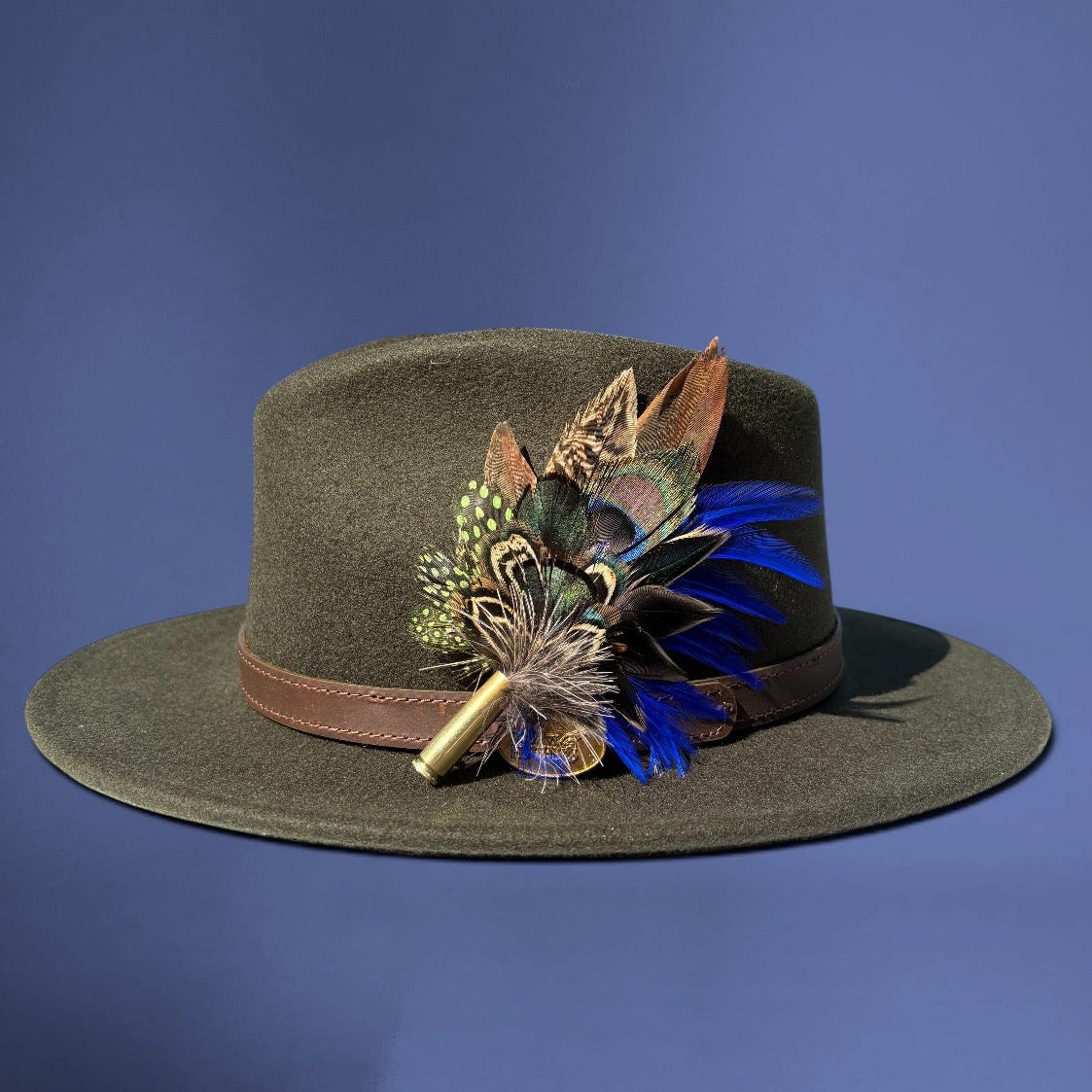 Peacock, Rooster, Guinea Fowl & Pheasant Feather Hat Pin CFP881